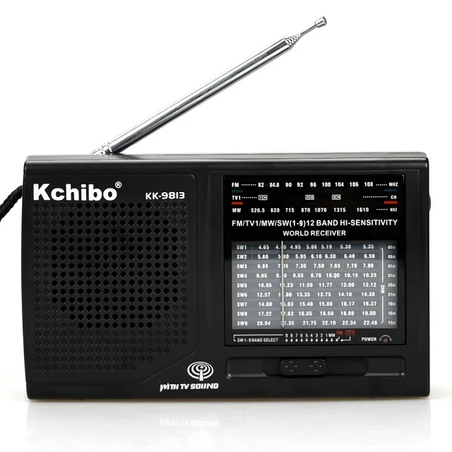 shortwave radio FM/MW/TV/SW 12 band radio with rotatable antena