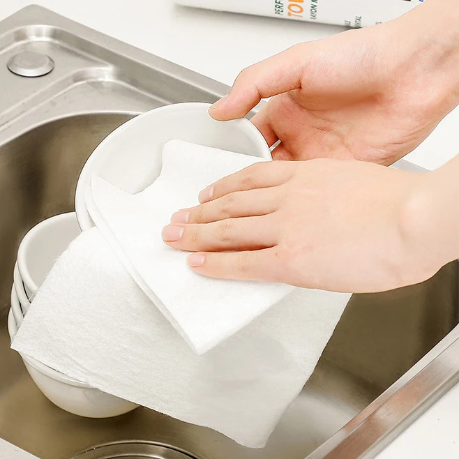 Bamboo fiber kitchen cleaning cloth for dish washing