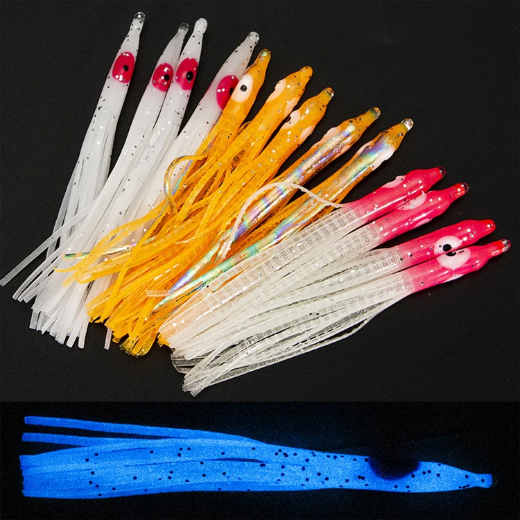 luminous pvc mixed swimbait wholesale topwater hunt hous packaging 10 pcs set baits saltwater soft plastic fishing squid lure