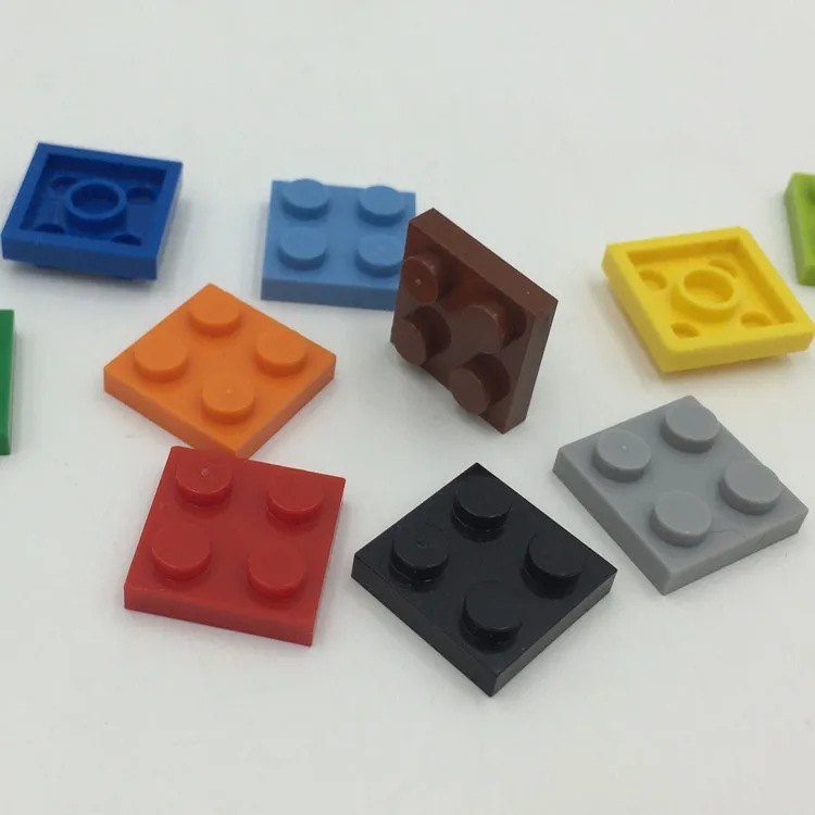2*2  diy pieces small particle base piece short Plate DIY Plastic Block particles assembled building blocks
