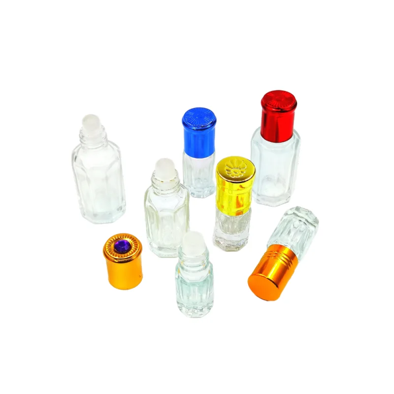 2, 3, 6, 10, 12 ml exquisite octagonal essential oil glass perfume bottles