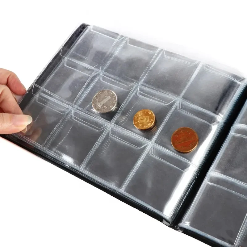 2023 pu leather coin album 10 pages 120 pockets  commemorative coin medallions badges collection book coin album