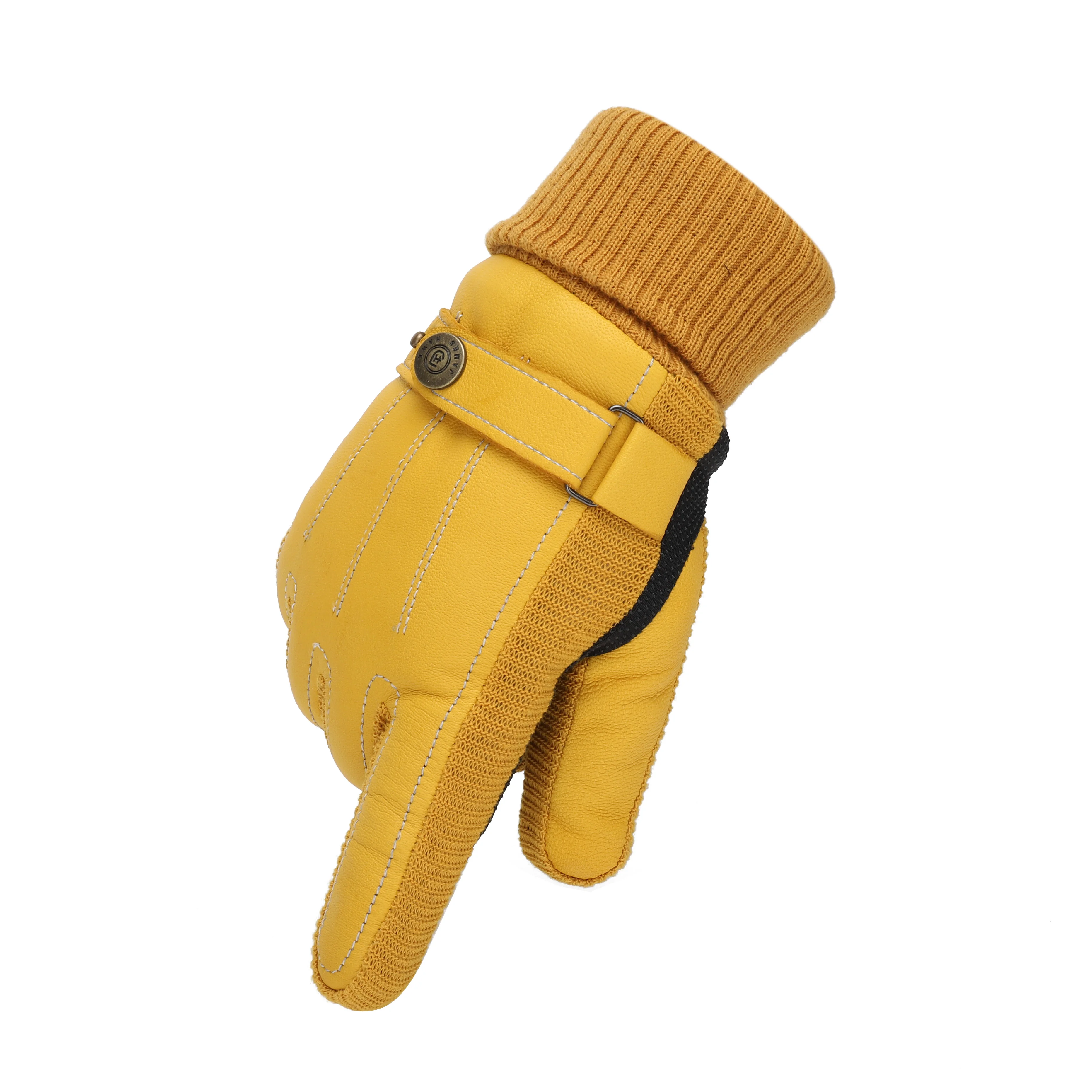 Warm Leather Winter Gloves for Men  Driving Cold Weather Glove Made of pigsuede