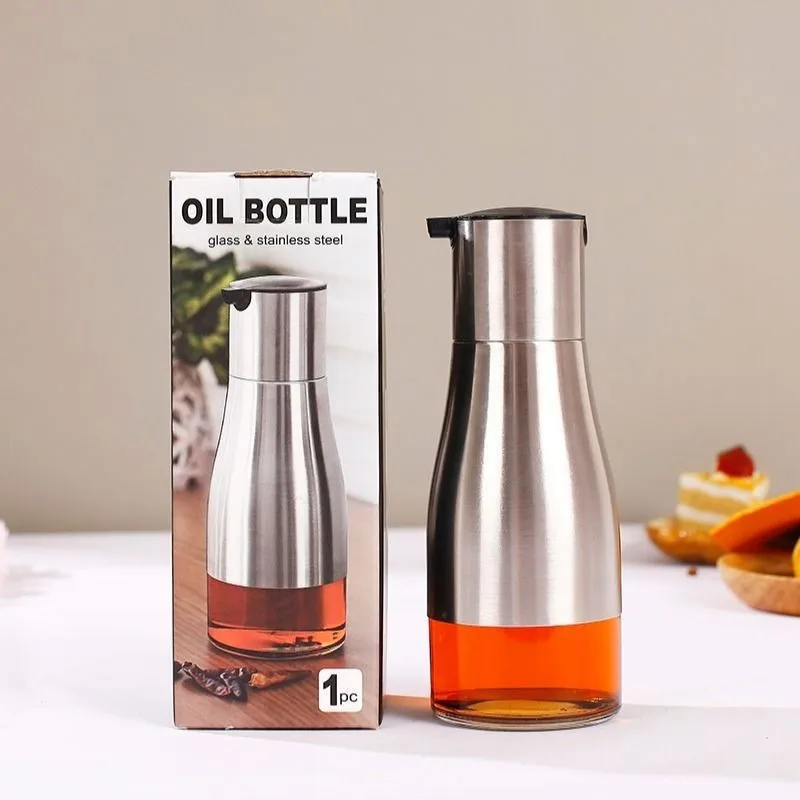 WH552 Oil Dispenser Bottle Functional Olive Oil Bottle Soy Sauce Cooking Utensils Vinegar Seasoning Storage Can Glass