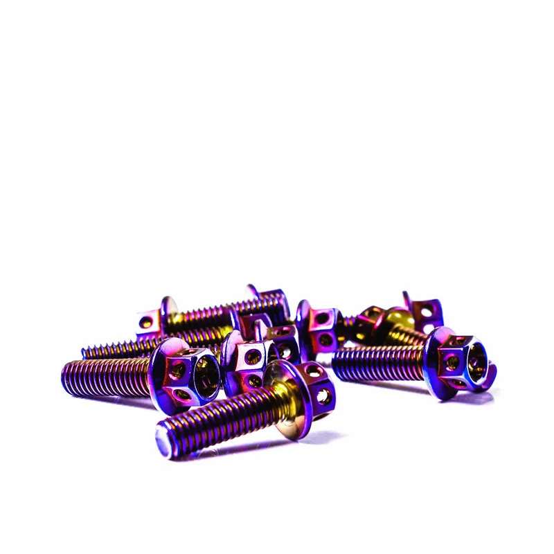 High Quality Color Plated M6 Titanium Alloy Stainless Steel Motorcycle Screw