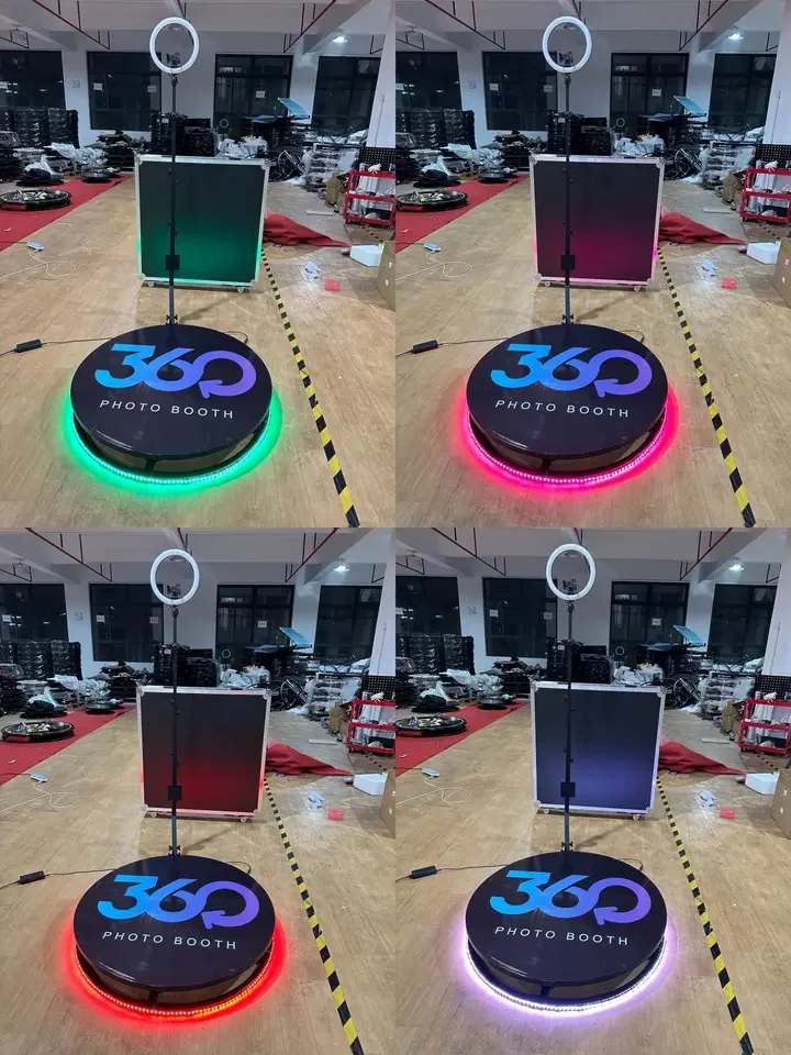 Spin Degree 115Cm 360 3D Ring Light Selfie LED glass party Portable Video Camera 360 Photo Booth Photobooth 360