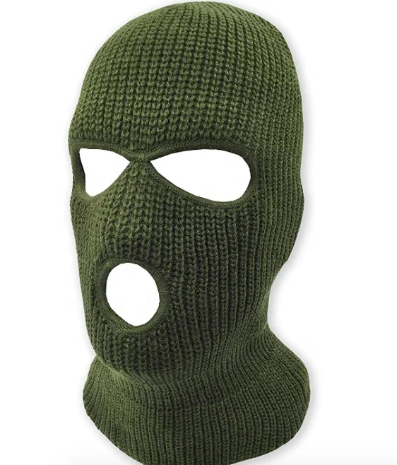 Wholesale Winter Warm Knit Ski Hat 100% Acrylic Balaclava Cycling Skull Knitted Motorcycle Ski Cap Face Mask