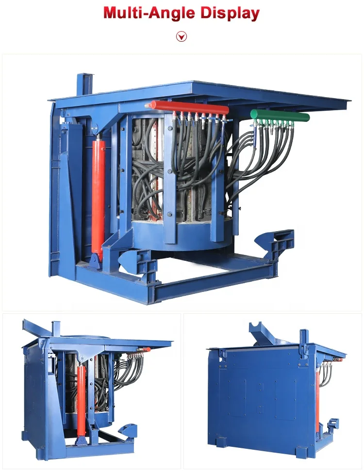 Hongteng 100kg 500kg 1T 2T 5t KGPS metal scrap melting steel copper iron aluminum Induction industrial Furnace for sale