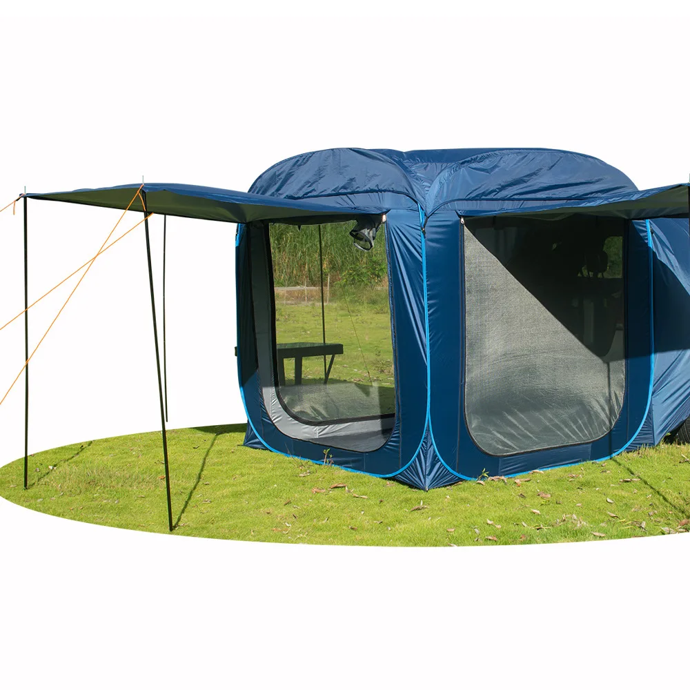 Quick Automatic Opening mesh anti-mosquito and rain-proof SUV off-road vehicle tail canopy awning tent
