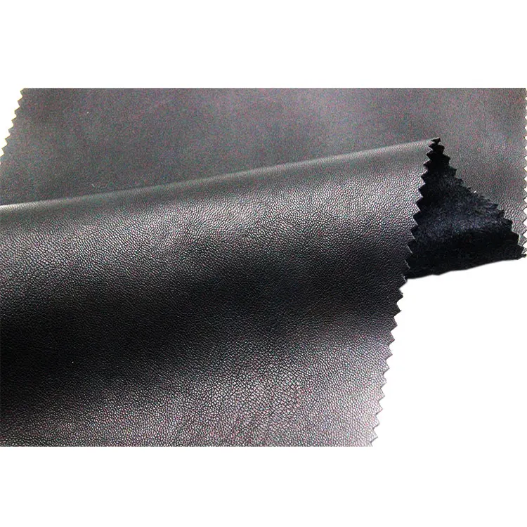 Fabric for Garment Sheep Nappa Leather Lambskin Leather Soft Embossing Pu Leather Woven Sofa Fabric