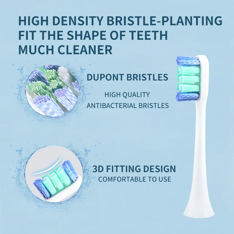 Oral Care Toothbrush Heads Suitable For Phi lips Spiral Bristles Soft Medium Bristles Replacement Toothbrush Heads