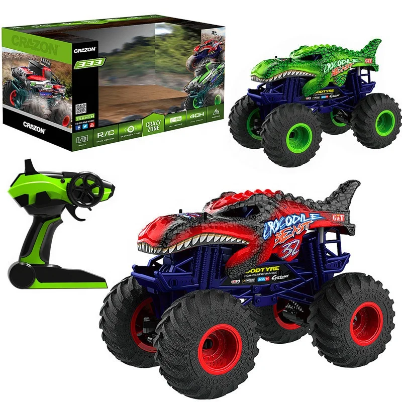 High Speed RC Car 1/8 Big Wheel 2.4G Dinosaur Toy Car Bigfoot Vehicle Climbing Buggy Christmas Halloween Gift