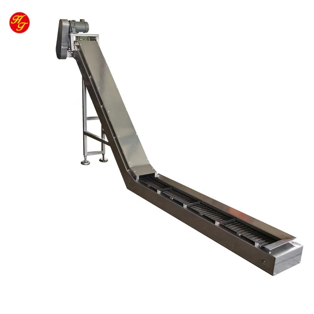 CNC machine hinged belt steel chip conveyor