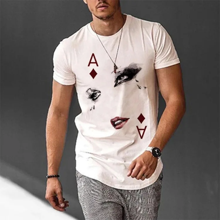 New Trend Cotton Male T-shirts Casual Men T Shirt Printed Funny Graphic Tshirt Mens T Shirts