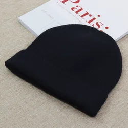 Custom embroidery logo ribbed cable knit 30% Wool Cashmere Beanie Hats men womens winter merino wool cashmere beanies hat
