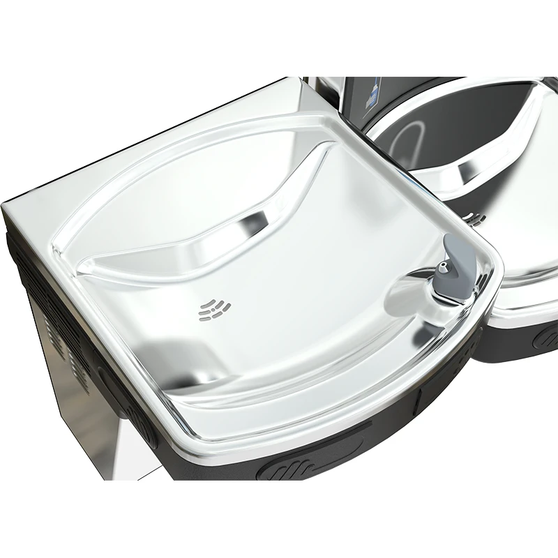 IUISON Black Suits Wall Mounted Stainless Steel Sensor Bottle Filling Station Water Cooler Drinking Fountain For Campus