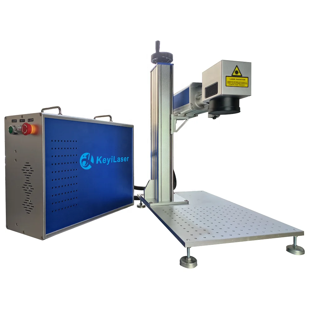 KEYILASER Portable 3d 20w 30w Jpt Raycus Mopa M7 Engraver Rotary Fiber Laser Engraving Marking Machine For Guns Jewelry
