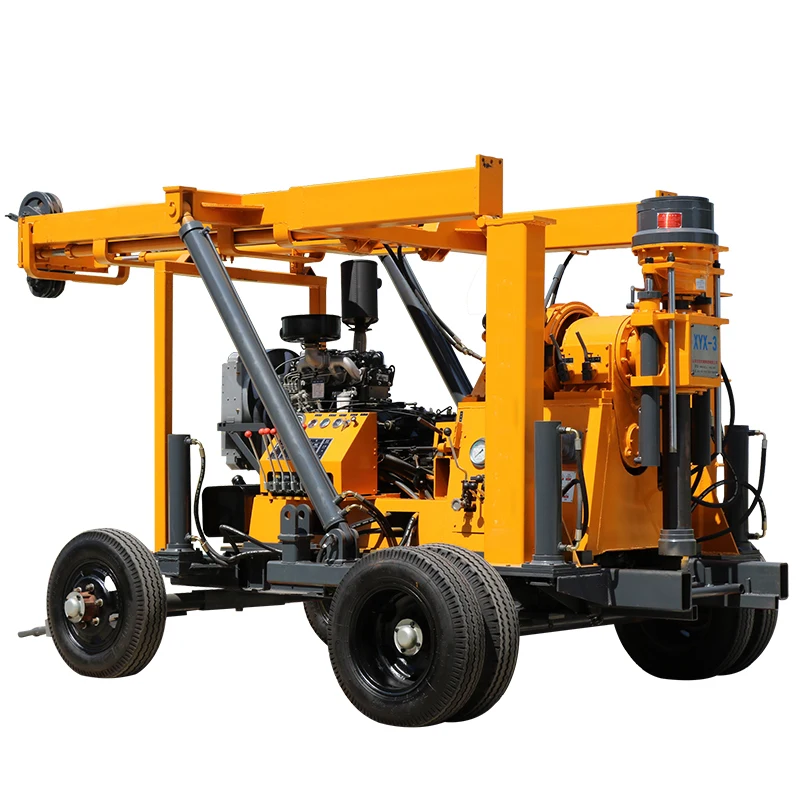 Hydraulic soil sampling diamond core wheeled portable water well drilling rigs machine