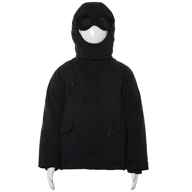 New design double layers winterproof waterproof boys child  kids ski outdoor custom jacket with goggles