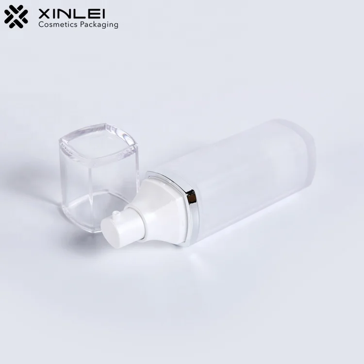 
Wholesale plastic cosmetic airless square petg bottle for primer makeup 