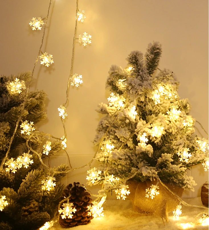 Рождественские украшения снежное освещение светодиодные огни мигающие по всему небу Звездная сцена раскладка Рождественская