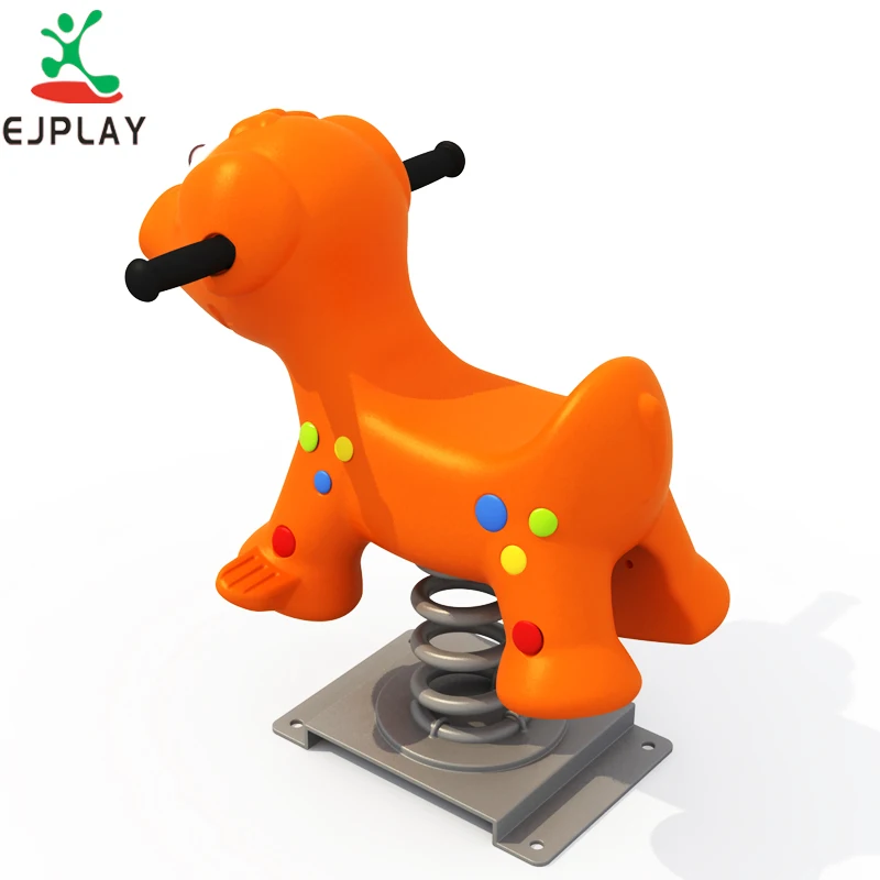 Animal Shape Outdoor Spring Rider Kids Plastic Rocking Horse Of Kiddie Rider