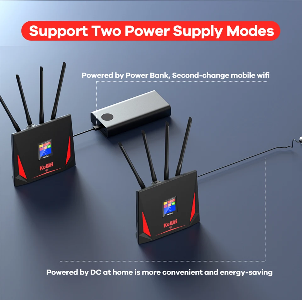 USA hot selling KuWFi high speed 150Mbps strong wifi signal 10users 4g modem pc router 4g sim router for indoor use