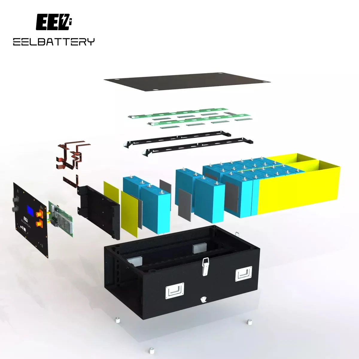 EEL 48V 16S Server Rack DIY Energy Storage system batteries battery BOX stackable type for 230Ah 280Ah 302Ah LiFePO4 Battery Box