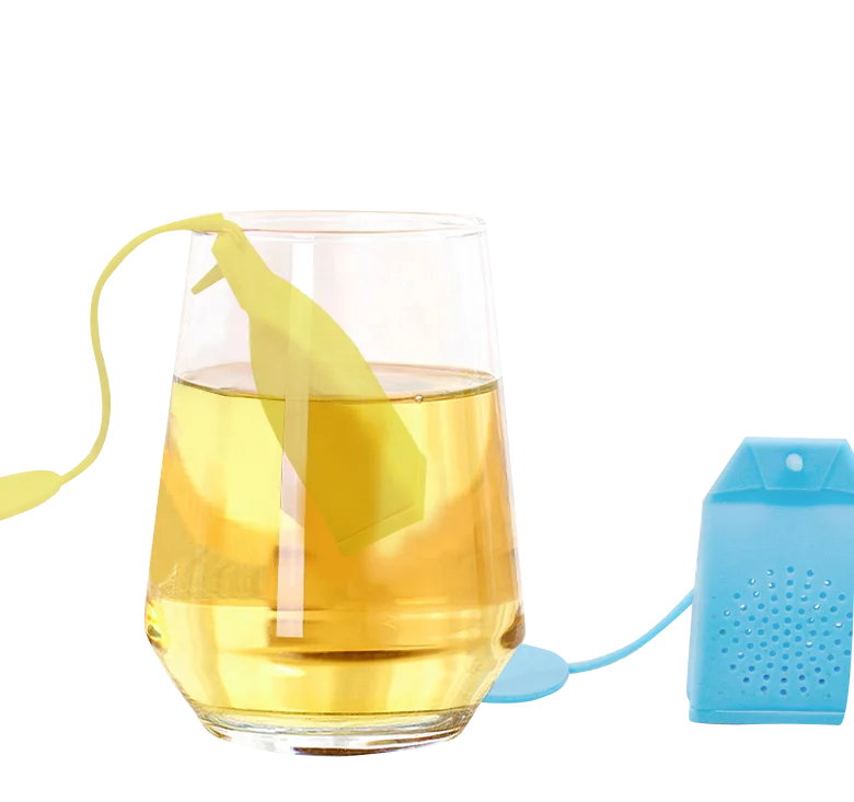 Hot-selling silicone tea-water separator bag made of food-grade silicone tea leaking bag