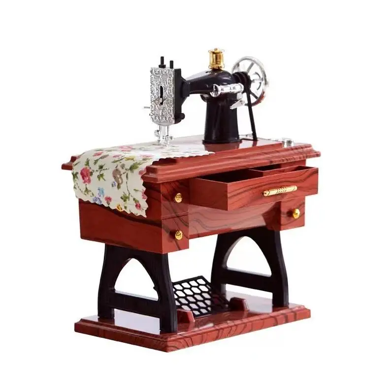 Musical Sewing Machine Music Box Vintage Look