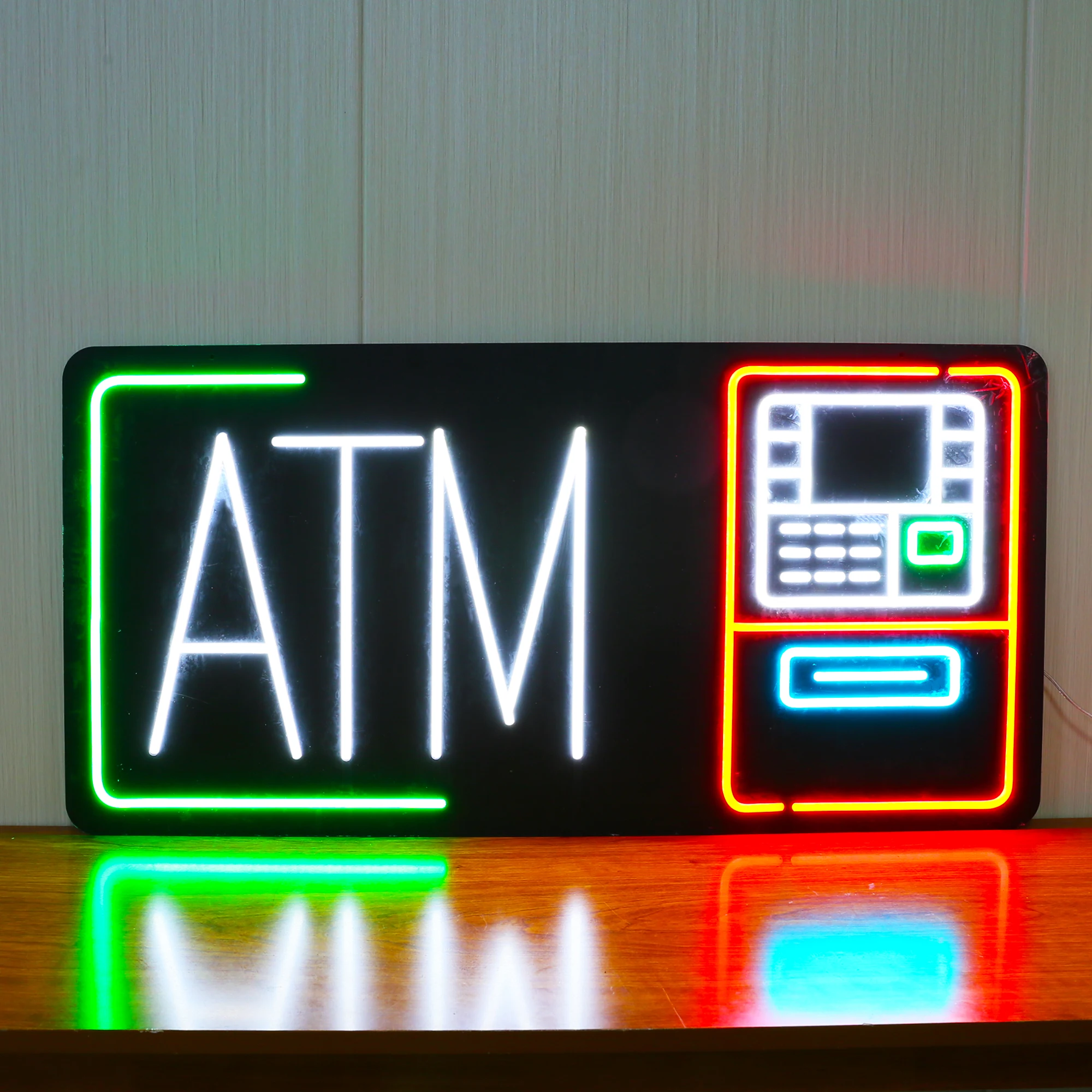 Custom ATM Sign LED Flex Neon Sign Making Machine for Wall Logo Sign Drop Shipping No MOQ Business Window Decoration