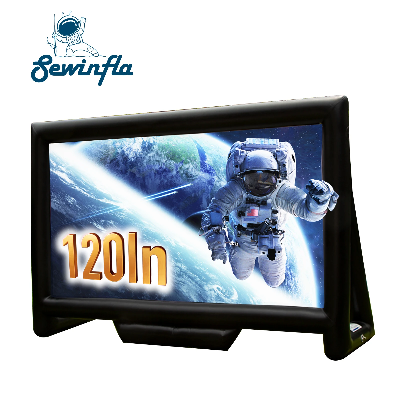  Sewinfla 12 футов-герметичный надувной экран для видеосъемки с модернизированным дизайном-не нужно надувать-поддерживает переднюю и заднюю