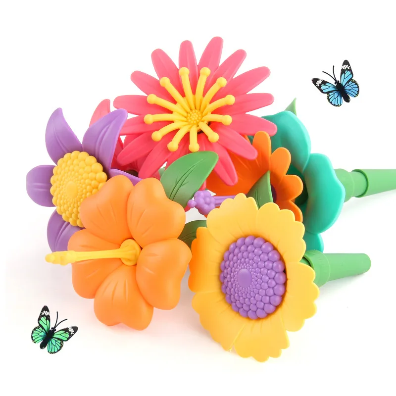 2023 new 272pcs Flower Garden Toy Set Flower Toys Flower Building Block Set DIY Construction Block Set Toys for kids