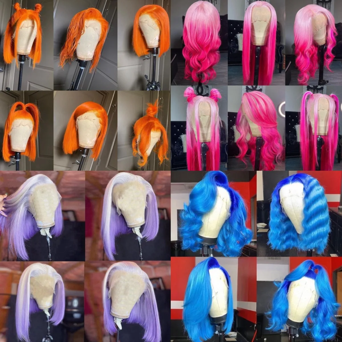 Luxufame 13x4 Transparent Lace Front Wigs Red Color Bob Straight Wigs Raw Indian Hair Wigs From India Swiss Lace