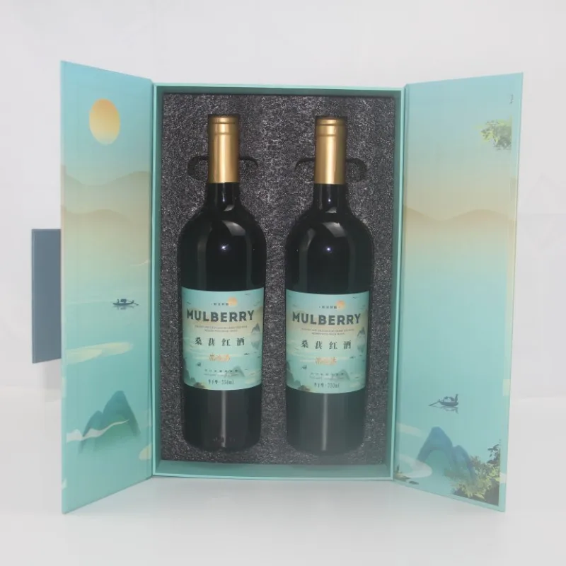 New packaging 750ml red wine/mulberry wine