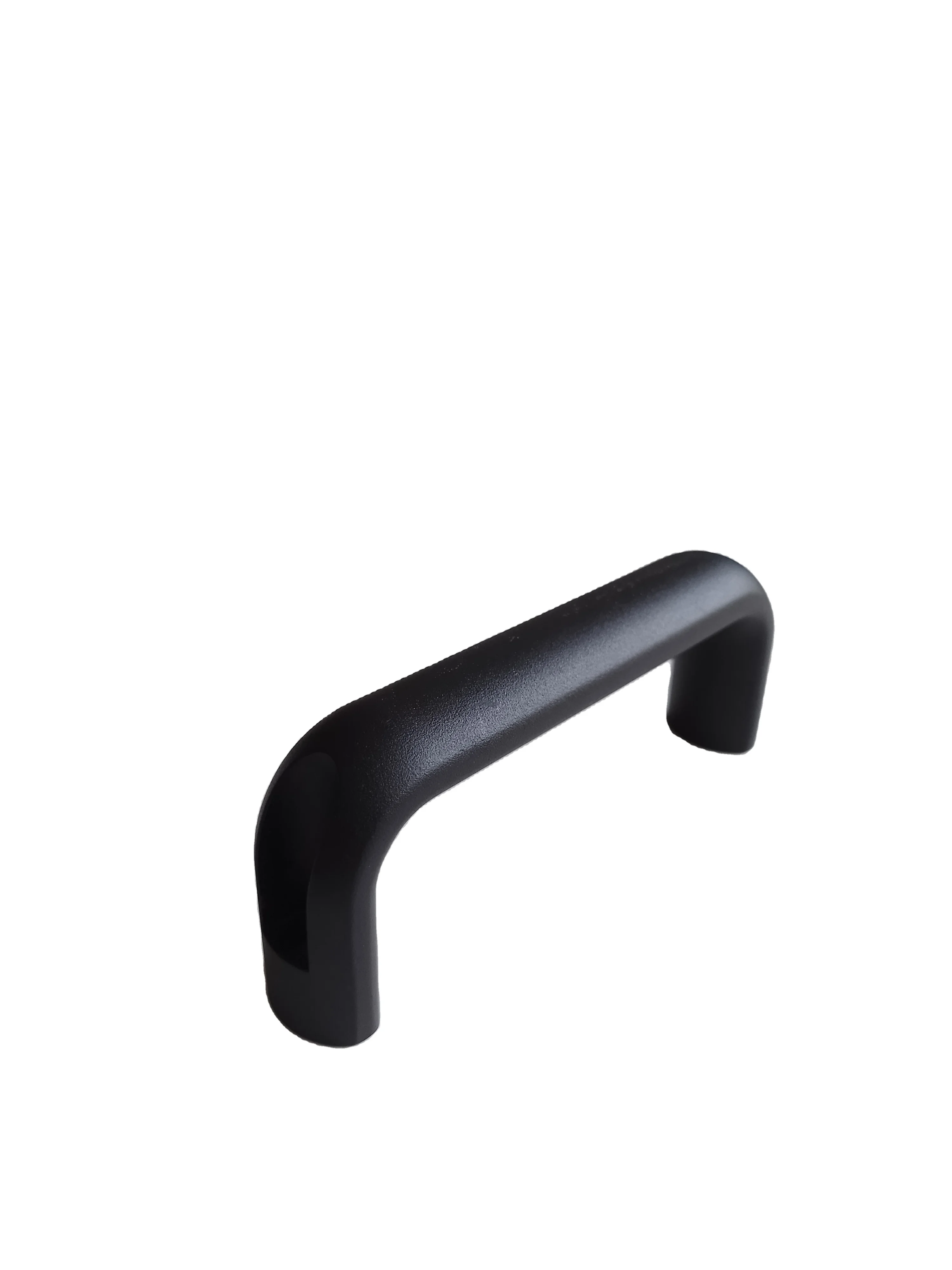 aluminum alloy sandblasted black Industrial Oval Cabinet Metal Sliding Door U Shape Handle For Equipment Cabinet,