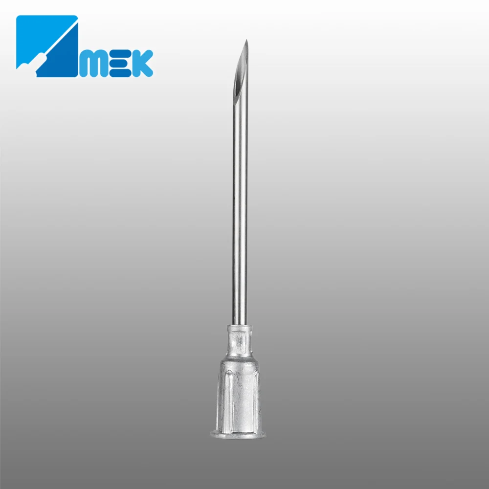 Veterinary hypodermic needle aluminum hub needles feature an aluminum hub for durability rigid packaging.