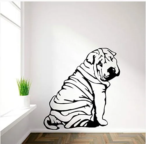 New French Bulldog Dog Wall Decals Vinyl Living Room Home Decor Self-adhesive Wall Stickers Fashion Animal Bedroom Wallpaper