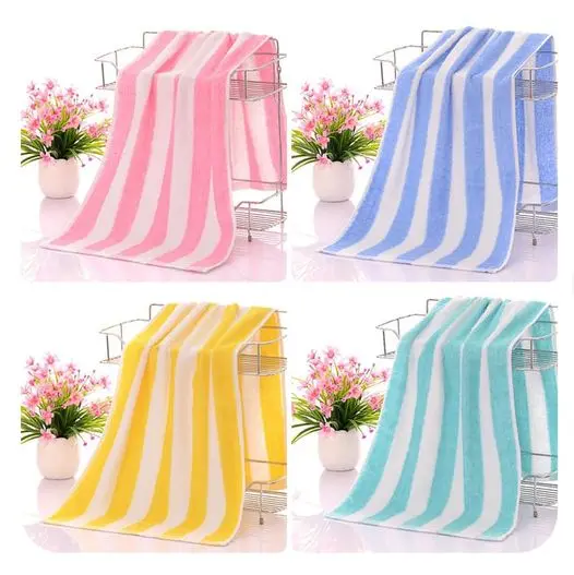 Bath Quick Drying Spa Wrap Towel Stripe Cabana Towels Blanket Cotton Striped Towel