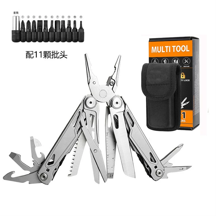 WELLFLYER MUPL-150 High Quality Multifunctional Pliers Portable Foldable Outdoor Emergency Multi Tool EDC Multipurpose Knife Kit
