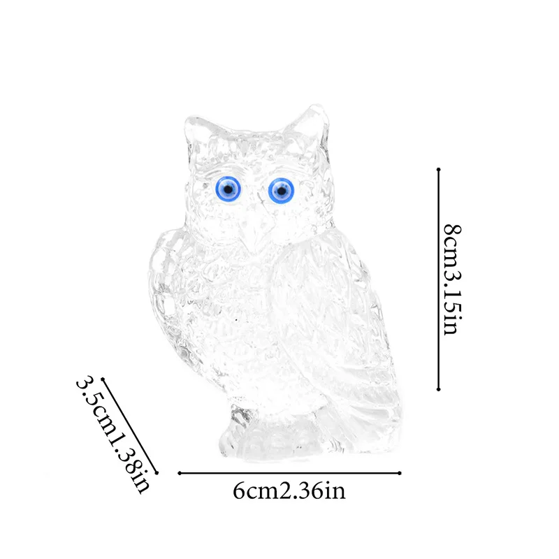 large christmas table decoration animal sculpture crystal glass Owl figurine