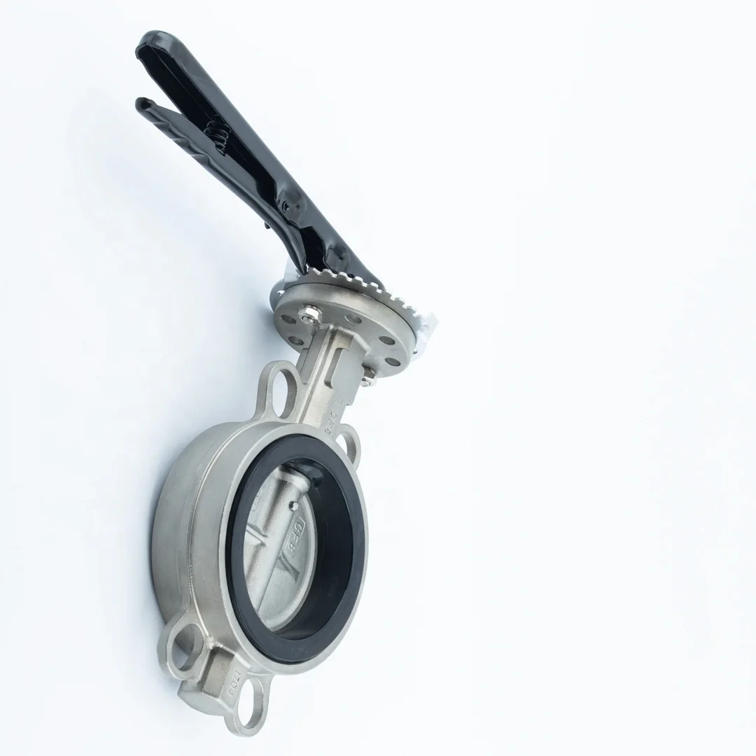 150LB  PN16  Valve Butterfly CF8 Stainless Steel Wafer Type Soft Seat Butterfly Valve