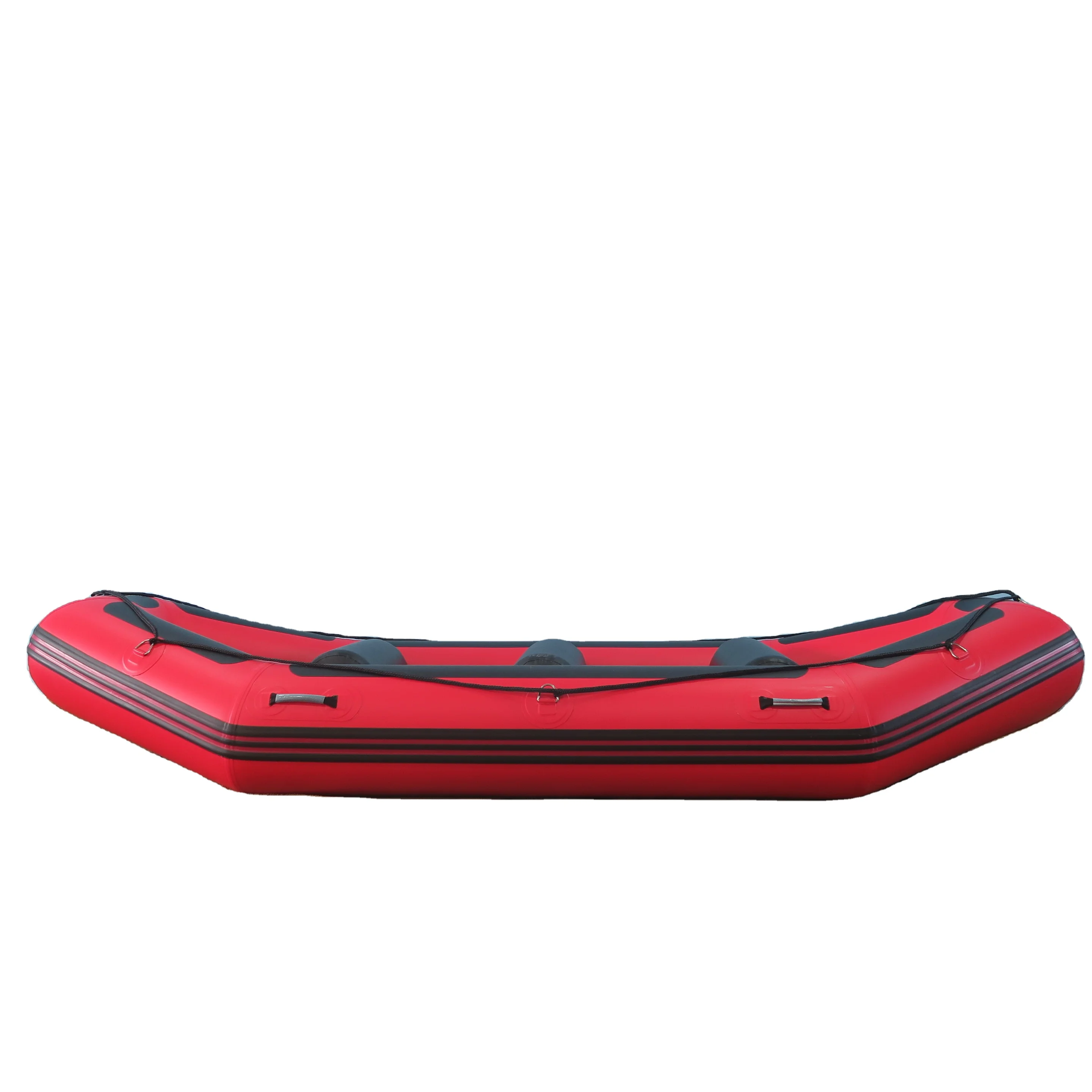 Red PVC/Hypalon rafts 8-10 person river raft high speed 5m inflatable boat strong rafting boat