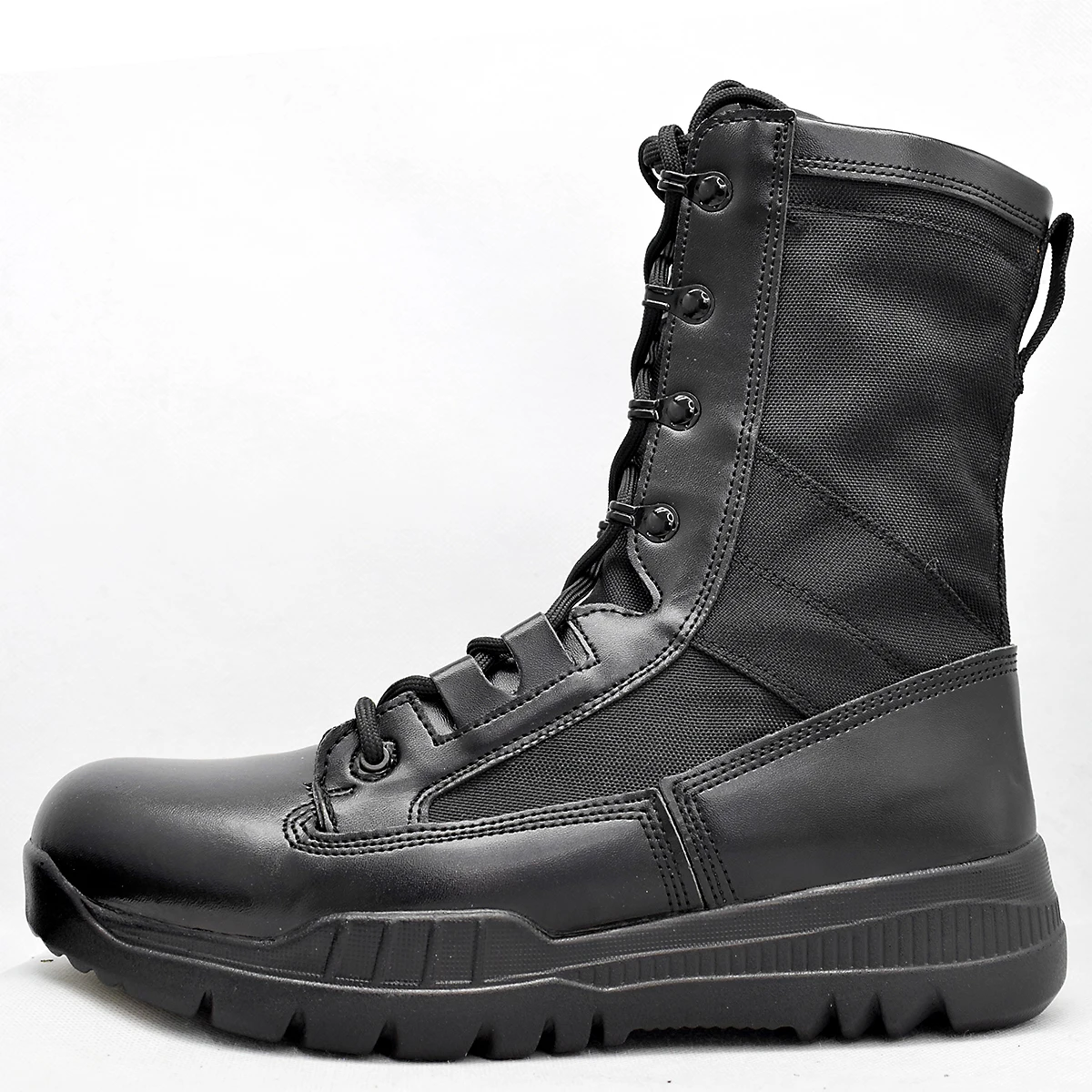 Men Breathable Summer Boots Tactical Rubber Boots Trekking Outdoor Black Ankle Boots