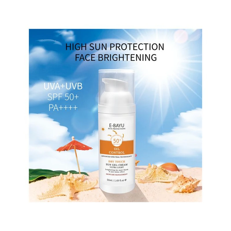 New 2024 Customized Wholesale Organic Sunscreen Cream spf 50 sunscreen Cream Facial protection