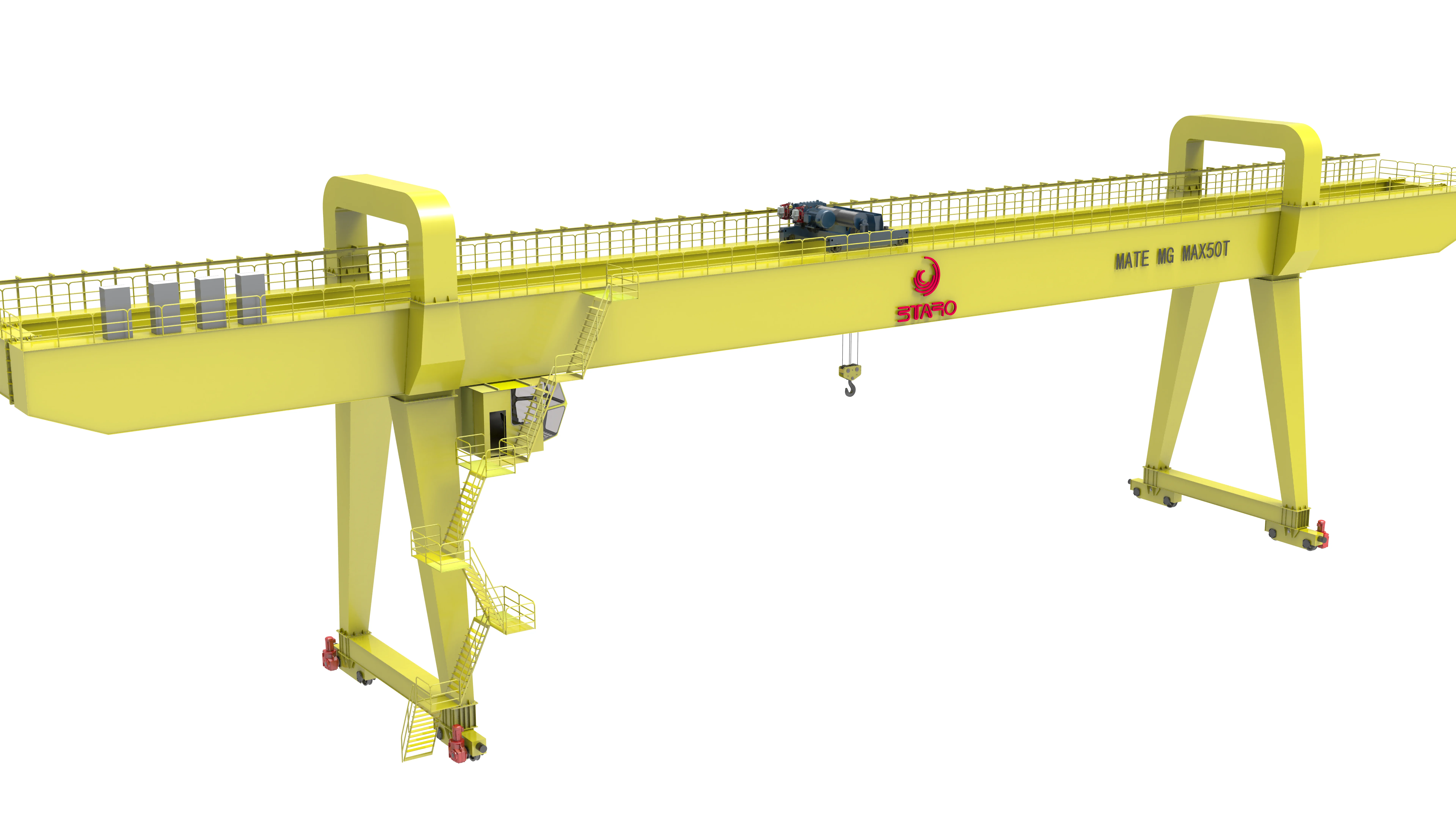 Boat lifting heavy duty RMG MG 30 tons Double girder gantry crane rubber tyre  mobile hoists crane cab remote control
