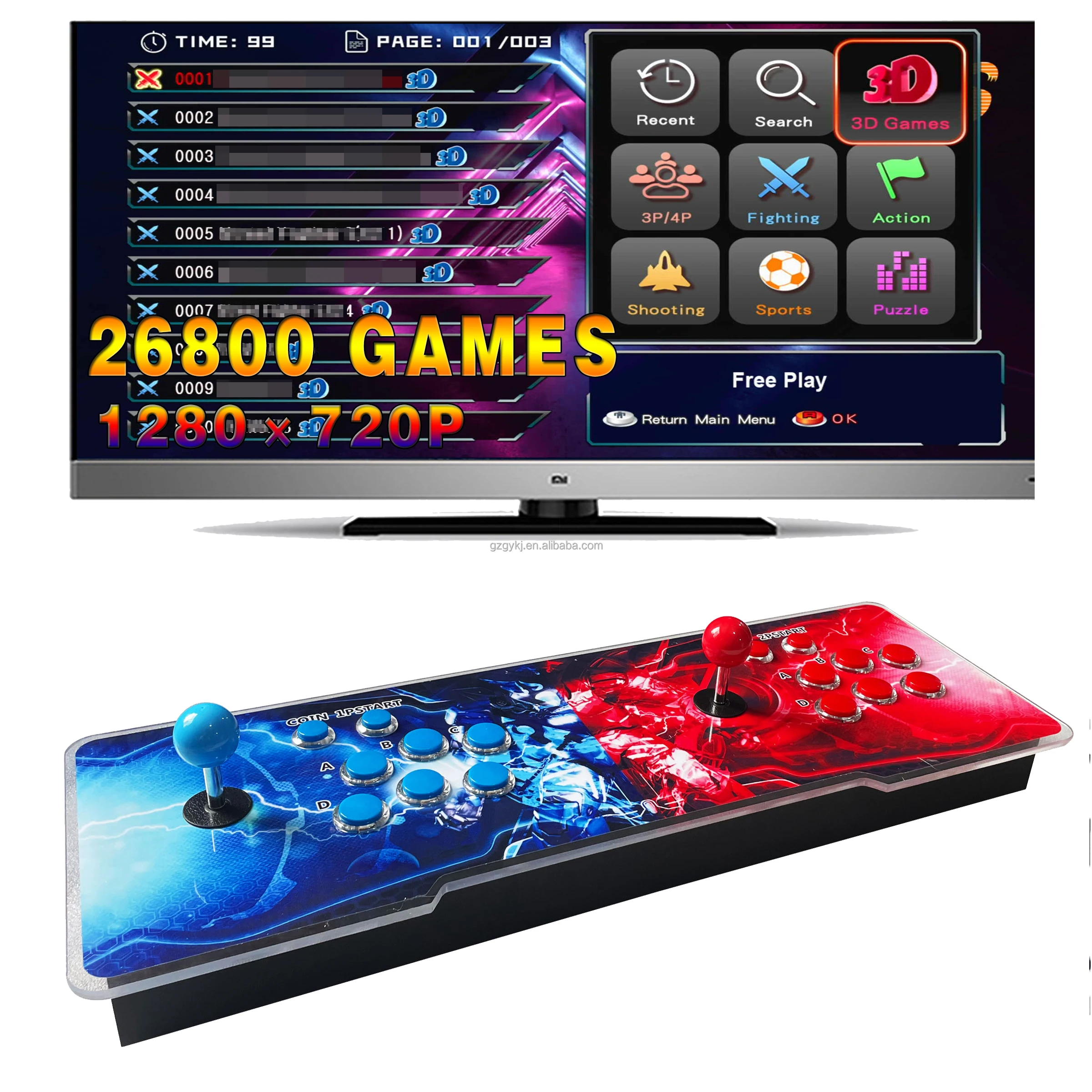 Новый дизайн 3D Pandora box 26800 в 1 HD Ретро аркадная игра видео игровая консоль Заводское производство