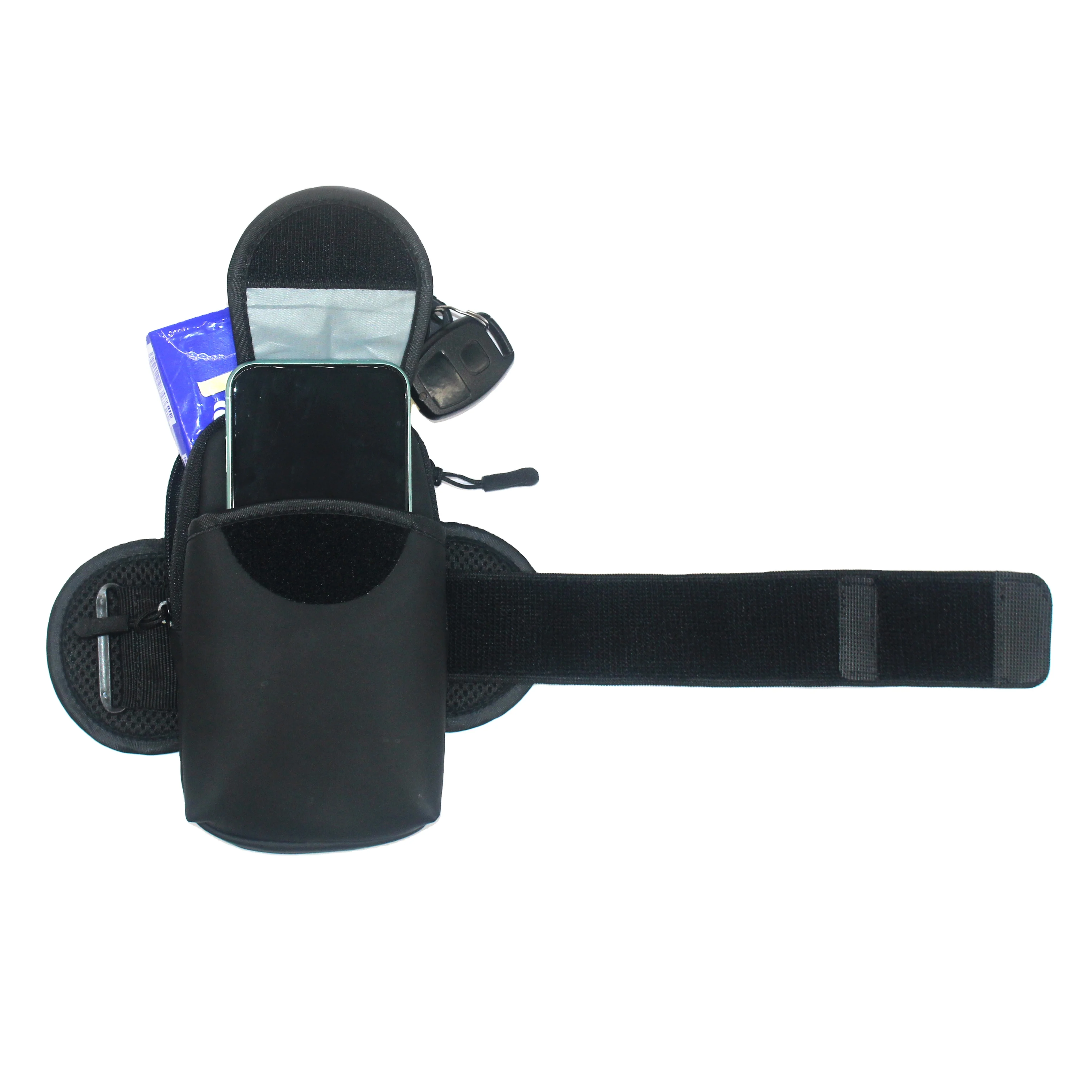 Hot selling personalized customized logo fitness armband for outdoor hiking carrying mobile phone key sports arm bag