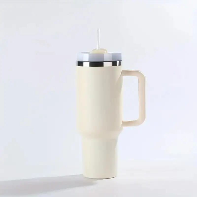 Hot Selling Reusable Vacuum Coffee And Beer Cups With Vacuum Insulation And Straw Stainless Steel Mugs