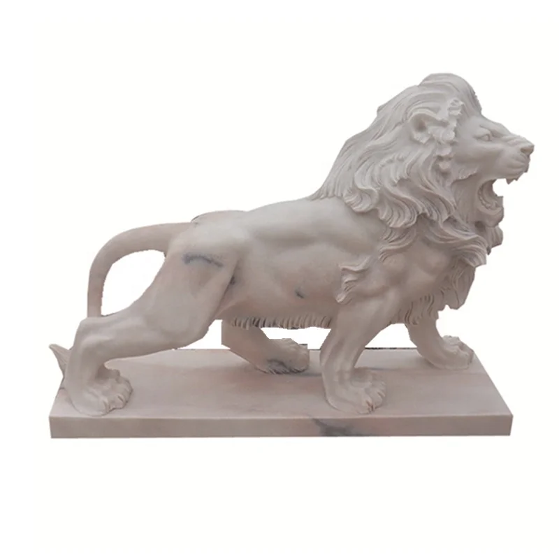 White marble walking lion statue large stone chinese foo dog statues sale stone fu dog statue